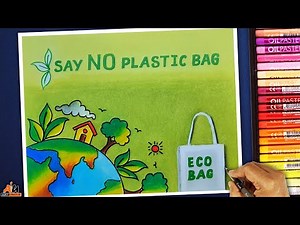 How to draw | Plastic free India | Plastic pollution | Plastic bag | Environment Pollution