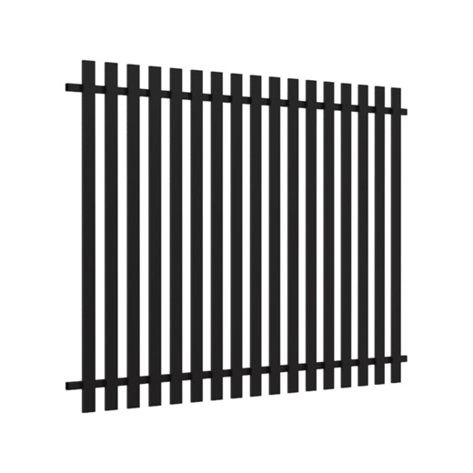 RapidFence 2200 x 1500mm Black Classic Picket Fence Panel