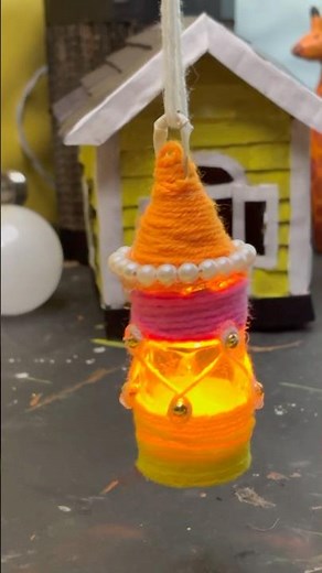 Diy mini light lamp . #shorts #diy #craft #nightlamp