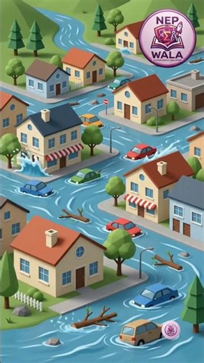 River Floods: Causes & Effects | Disaster Management Class 6 Science #Shorts #nepwala #newsyllabus