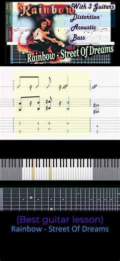 (Best Guitar Lesson) Rainbow - Street Of Dreams