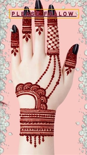 Back Hand Mehndi Design / #shortsfeed #hennadesign #trending #shorts