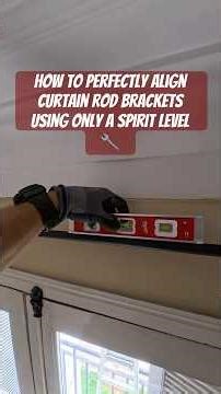 How to perfectly align curtain rod brackets using only a spirit level 🔧
