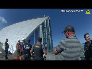 Body camera footage of Devon Tower climber