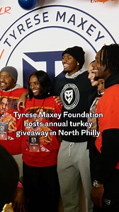 Tyrese Maxey spent some time this past weekend giving back to the community 🦃 The star Sixers guard and the Tyrese Maxey Foundation (@tyresemaxeyfoundation) hosted their third annual Holiday Turkey Giveaway at George Washington Carver High School in North Philadelphia. 🎥 by Sam Gregg / Staff #Sixers #Thanksgiving #PhillySports #Reels #ReelsInstagram #NBA | Philly Sports