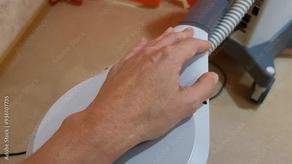 SIS therapy for hand muscle and neuros relaxation. Super inductive system for high intensity magnetic therapy