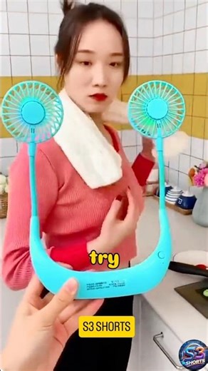 ​Wearable Neck Fan: Beat the Heat! 🥵🌬️ #shorts #minifan #viralshorts
