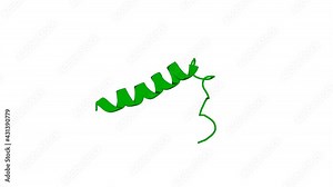 360º realistic 3D rendering of a biological molecule. The antimicrobial peptides casocidins I and II: Solution structural studies in water and different membrane-mimetic environments.