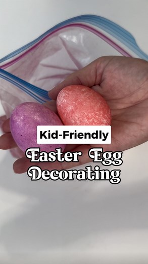 More techniques 👇 Supplies: Ziploc bag or plastic container @ziploc Uncooked rice Food coloring Hard boiled eggs Directions: 1. Add uncooked rice to bag. 2. Add several drops of food coloring to rice. 3. Place cooked egg into bag. Seal bag. 4. Gently move egg through rice, covering it in food coloring until you reach the shade you’d like. Add additional food coloring as needed. Remove from bag. Set on covered surface to dry. 5. Add additional food coloring and repeat with new egg. 6. Once done 