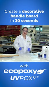 Fun Friday with EcoPoxy! Let's do a handle board in 30 seconds with UVPoxy! Watch the entire video at https://youtu.be/tsayADG9c6k - - #EcoPoxy #FlowCast #uvpoxy #woodworker #woodworking #flowcastspr #epoxy #resin #epoxyresin | EcoPoxy