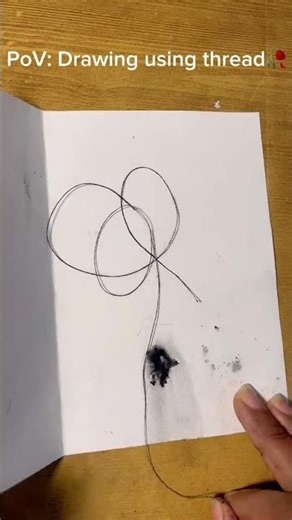 Drawing using thread🥀✨#art#drawing#trending#viral video#magic