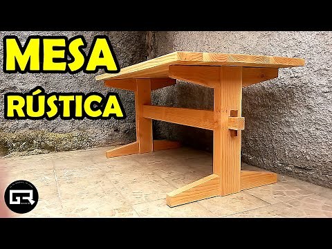 MESA DE MADERA RUSTICA COMO HACER [WOODEN TABLE]