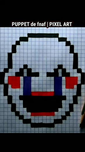 Pixel Art of FNAF Puppet | Drawing Fanart Tutorial