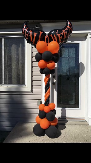DIY Halloween Balloon Column Tutorial by #askmeforaballoon 🦇