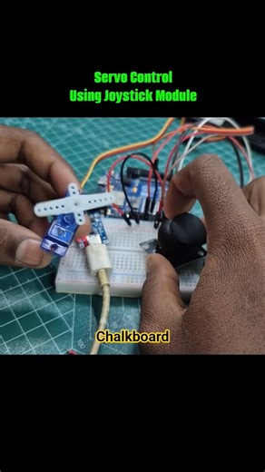 Servo Control Using Joystick Module #ServoControl #JoystickModule #ArduinoProjects #diy #ArduinoR4