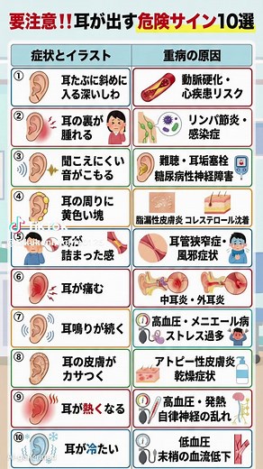 耳の異変チェック：全身のSOSサイン10選
