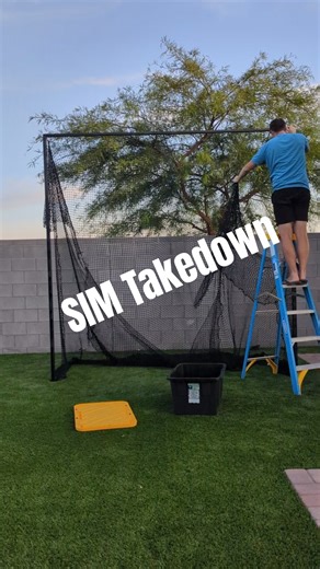 Quick takedown of the backyard golf simulator setup #golfsimulator #golf #golftips #golfvlog #pga