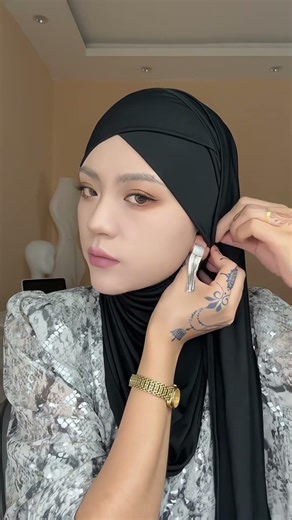 Cross Wrap Long Hijab Style | Elegant Scarf Tutorial