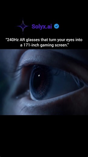 solyx- Ai |innovation |Ai news on Instagram: "These 240Hz micro-OLED AR gaming glasses completely redefine how we see screens. Instead of a physical monitor or bulky VR headset, this wearable projects a massive 171-inch virtual display directly in front of your eyes. Built for PC, PlayStation, Xbox, and handheld gaming, it delivers ultra-smooth visuals, low latency, and cinematic immersion anywhere. This is not just a gadget — it’s the next evolution of portable big-screen gaming, powered by cut