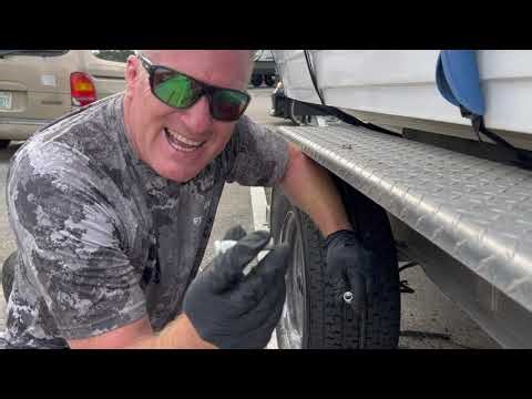 NEW BOAT TRAILER TIRES & STORAGE BOX INSTALL #trailer #boats #tirechange #wheels