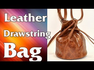Twisted Leather Drawstring Bag #2, pattern