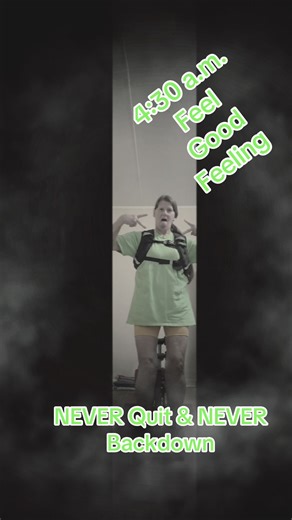 4:30 a.m. feel good feeling I get when I get up, show up, & workout. I do this not only to motivate myself but to help motivate others that if I can do it SO CAN YOU!!!! Being healthier & more fit has made such a big difference in my life. I would have never thought I would be able to do all the things I can now do 3 years ago. I started losing the weight after Christmas 2022, started walking a little in fall of 2023, added a little bit of jogging in spring of 2024, spring of 2025 added a lot mo