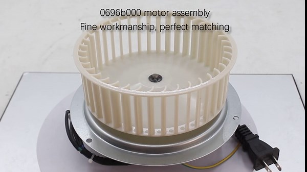 0696b000 Motor Assembly Compatible with Nutone QT-110N-B QT-100L QT-110N QT-110-B QT-90N-B Bathroom Fan Motor & Blower Wheel,Fit for QT100 QT110 QT9093WH QT-80-B Series Fans 100CFM 3.5 Sones