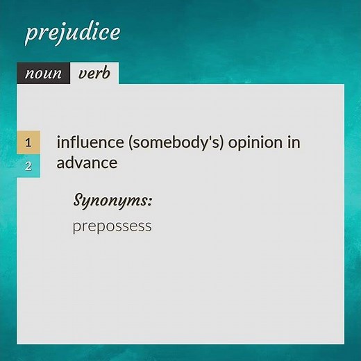 Prejudice | meaning of Prejudice