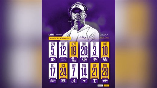 LSU releases 2026 football schedule