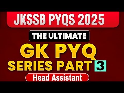 JKSSB PYQs Series Part-3