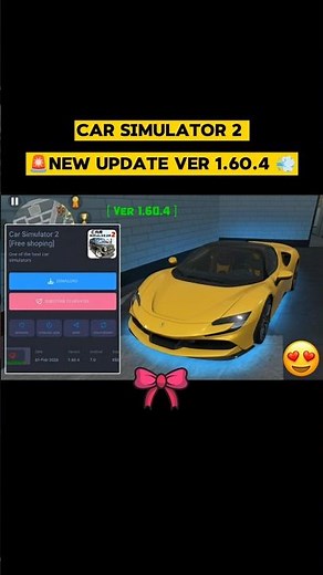Finnally new update 1.60.4 is here 🤩 | car simulator 2 new update 2026 | #carsimulator2 #shorts