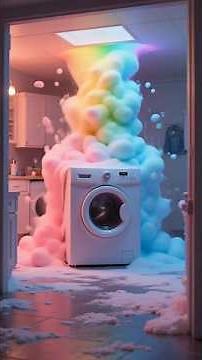 Kitten Climbed Into the Washing Machine While Dad Was Distracted! #cat #viral