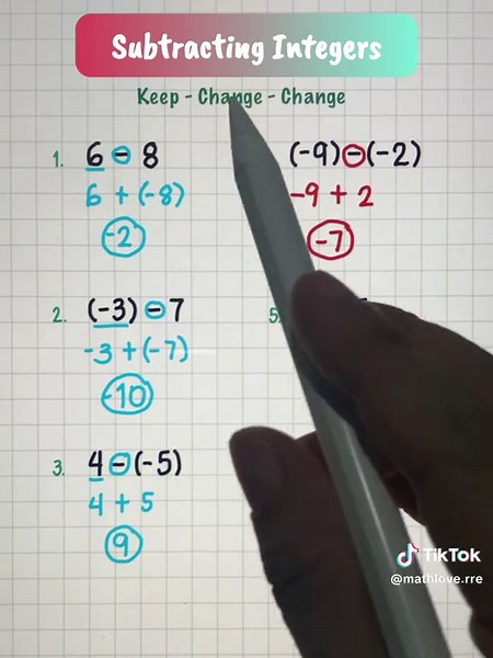Subtracting Integers with KCC Method Explained