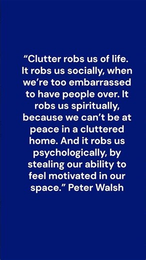 Clutter robs us . . . #clutter #clutterfreehome #clutterfreelife