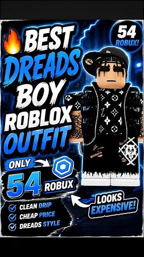 🔥 Best Dreads Boy Roblox Outfit (54 Robux) 🤯
