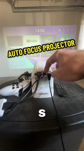 The auto focus projector of 2026! 4K display built in YouTube, Netflix and Disney plus with the google play store this projector will set your man can up! Lil gadgets like this are so cool on a good budget! #projector #4k #mancave #games #stream