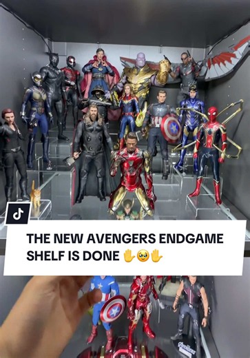 Avengers Endgame shelf display completed — Hot Toys & action figures