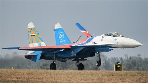 The Russian Knights’ Su-27 arrival turned every head
