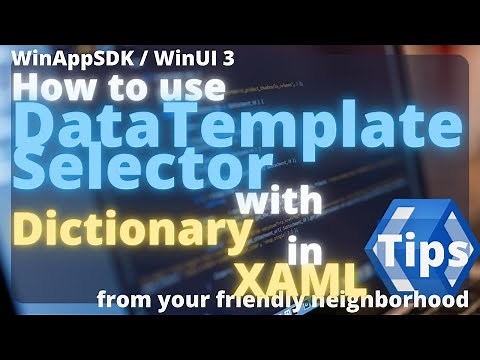 WinUI 3 | DataTemplateSelector with Dictionary in XAML | WinAppSDK | Tutorial | C# | .NET