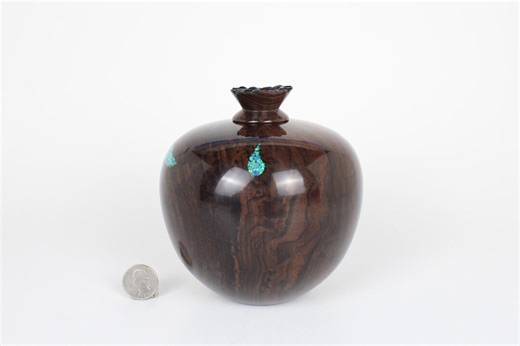 Handmade Black Walnut Memorial Urn With Opal Inlay (56 Cubic Inches) - Etsy