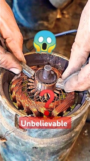 This Motor Should NOT Run… But It Does!. #motor #techniques #electric #motorrepair