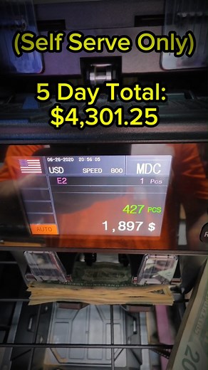 5 Days of $$ At My Laundromat #money #vendingmachinebusiness #LaundryMadeEasy #laundry #laundryservice | Laundromatmoney Reels