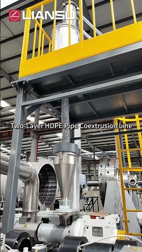 Up to 1500kg/h, HDPE 2-Layer Pipe Line – See the Quick Color Change! #Coextrusion #PipeExtrusion