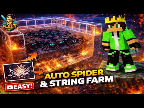 How to Build an Auto Spider → String Farm in MC Fleet S2 #mcfleet #minecraft #gamerfleet