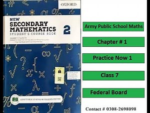 APS, Chapter # 1, Practice Now 1, Class 7, Army Public School Mathematics