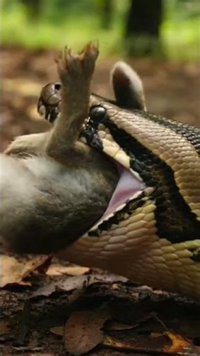 Giant Snake Devours a Rabbit in Seconds | Brutal Wildlife Scene 🐍😱