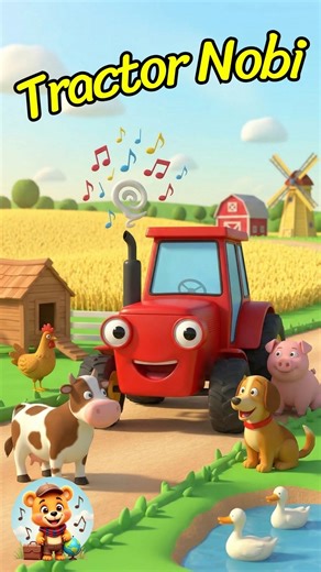 Tractor Nobi And Farm Animal Sounds | Tractor Song for Kids | Kids Song