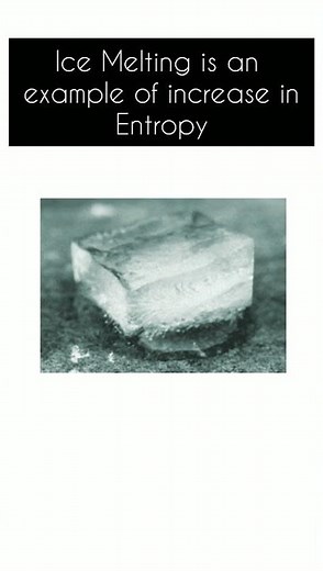 Melting of ice is an example of increase in entropy.
