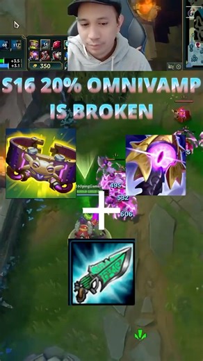 20% Omnivamp with new s16 items INVINCIBLE BUILD #leagueoflegends #leagueoflegendsclips #sirhcez