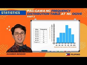 LECTURE: PAG-GAWA NG FREQUENCY DISTRIBUTION TABLE AT NG OGIVE (PART 1)